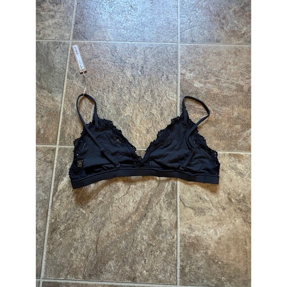 Skims Fits Everybody Lace Triangle Bralette Onyx XL - Picture 5 of 7